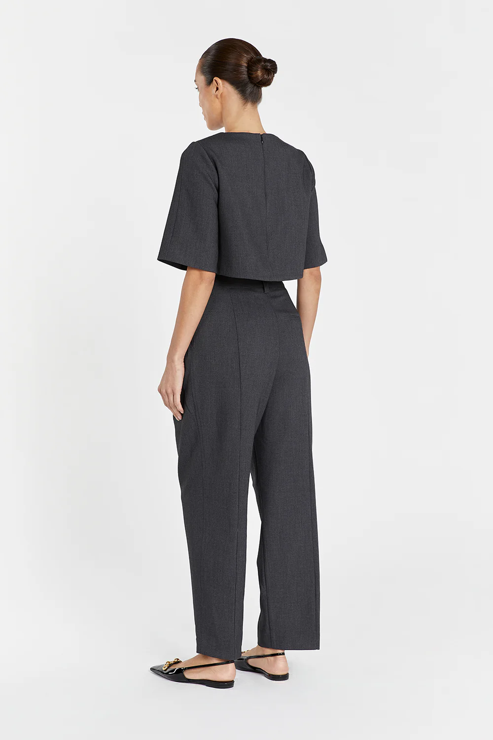 CAREY CHARCOAL CROPPED TEE - Image 4