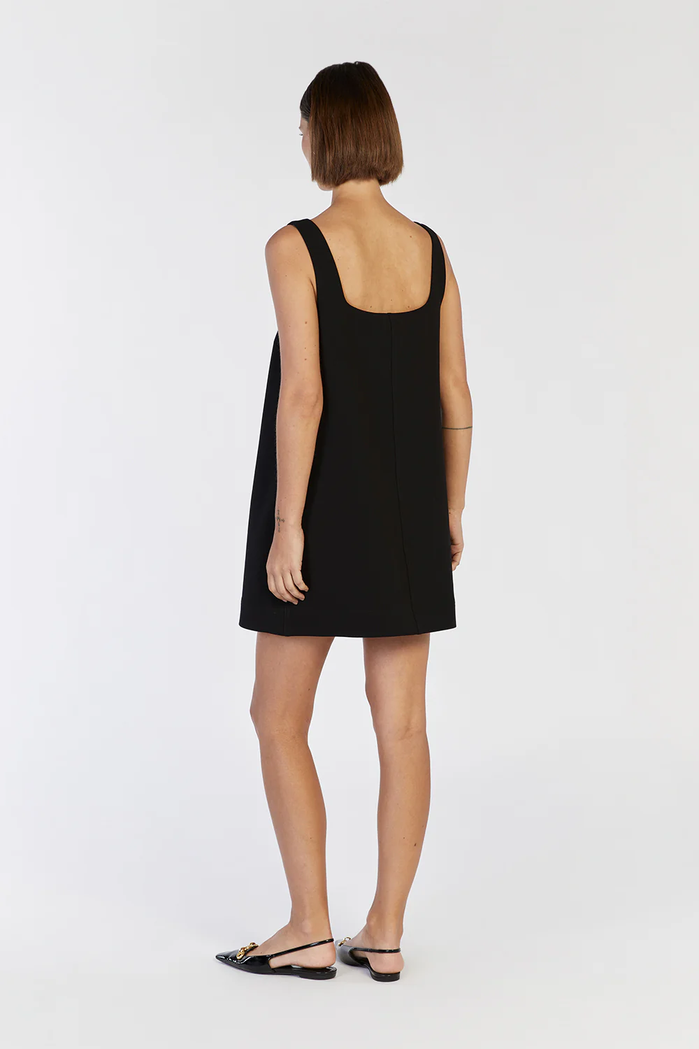 ROSA BLACK SHIFT MINI DRESS - Image 4